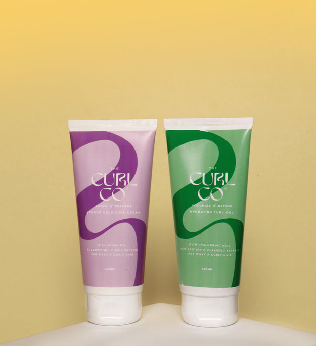 (NEW) Stronghold Curl Cream 150 gm + Hydrating Curl Gel 150 gm - The Curl Co.