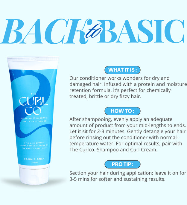 Nourish and Hydrate Curl Conditioner-200gm - The Curl Co.