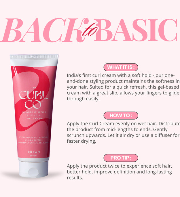 Enhance and Define Soft Hold Curl Cream (200gm) - The Curl Co.