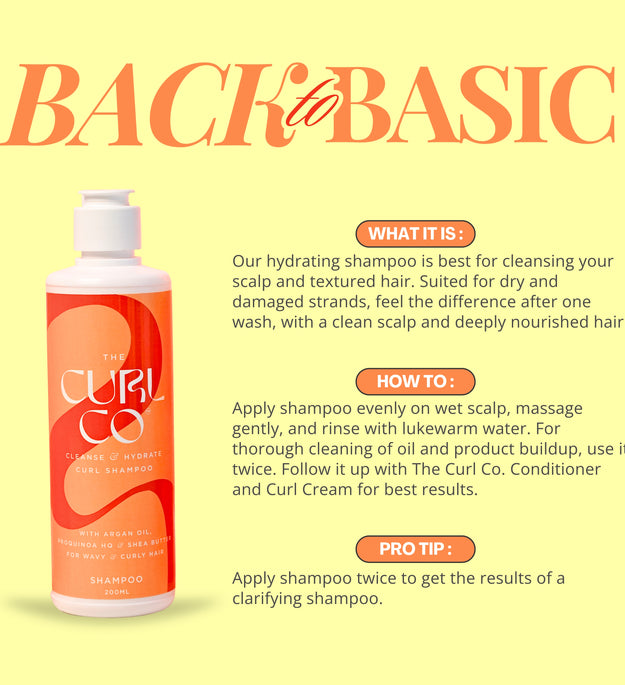 Cleanse and Hydrate Curl Shampoo-200gm - The Curl Co.