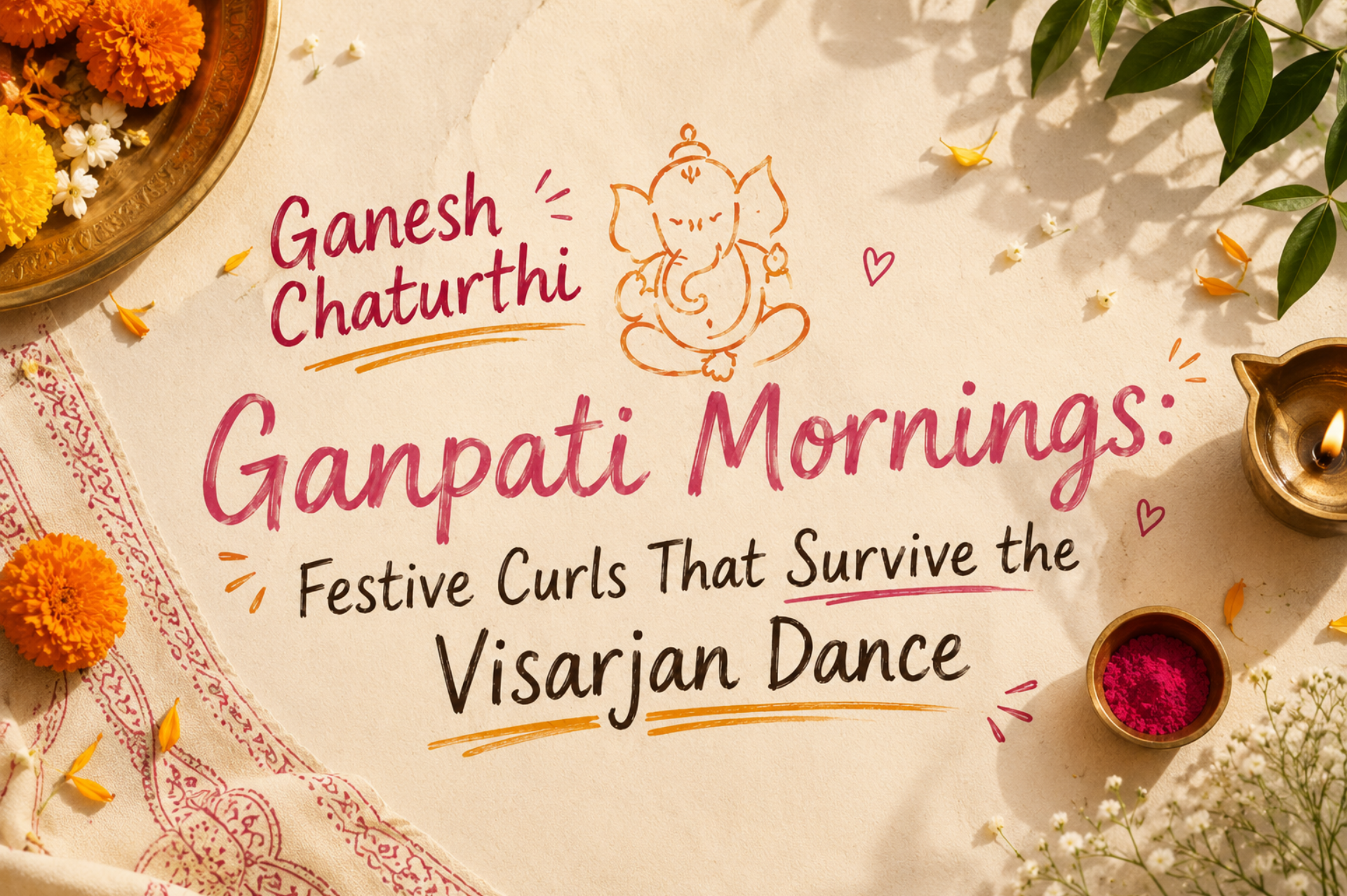 Ganesh Chaturthi and Ganpati Mornings: Festive Curls That Survive the Visarjan Dance