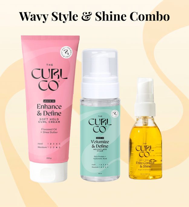 Wavy Style & Shine Combo: Soft Hold + Foam + Serum