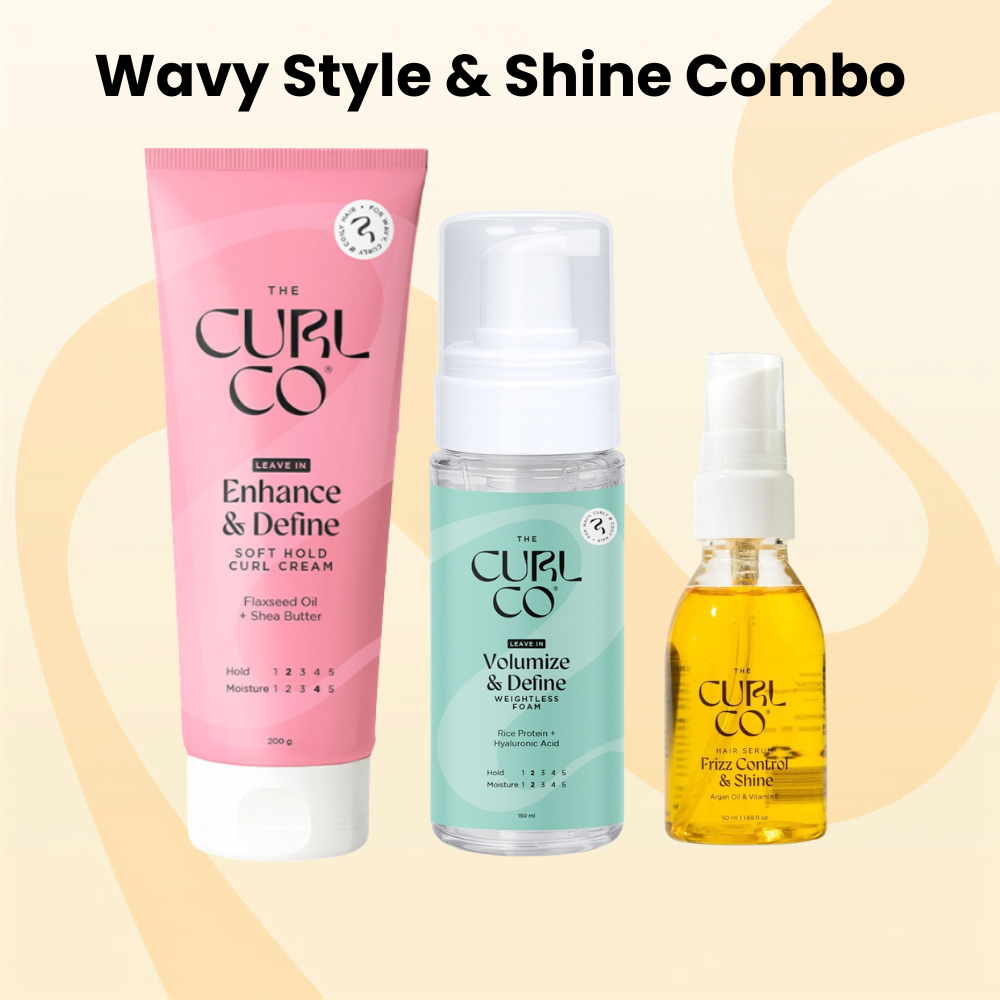 Wavy Style & Shine Combo: Soft Hold + Foam + Serum