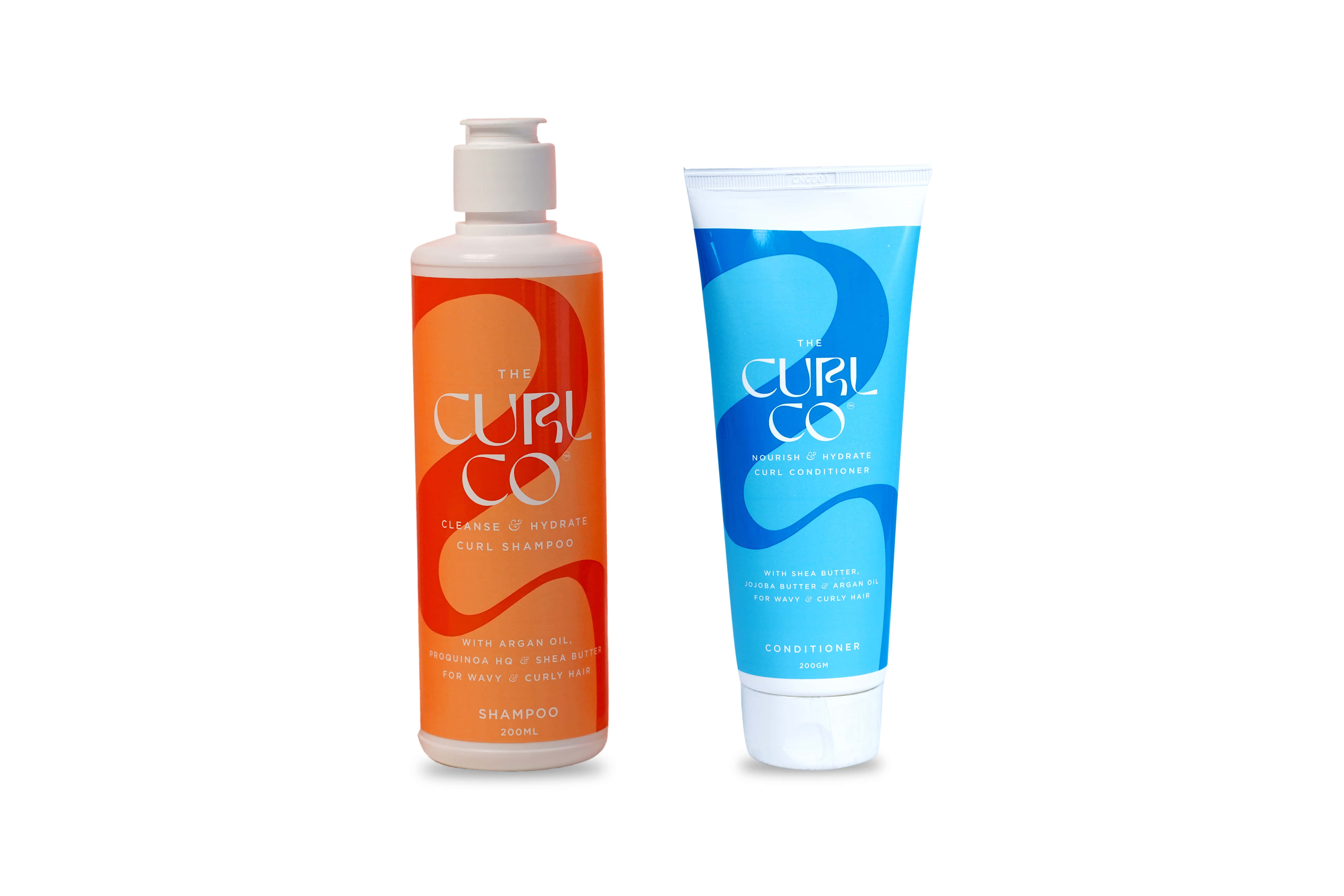 Curl Shampoo + Curl Conditioner Bundle (200gm Each) - The Curl Co.