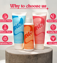 Curl Shampoo + Conditioner + Cream Bundle (200gm Each) - The Curl Co.