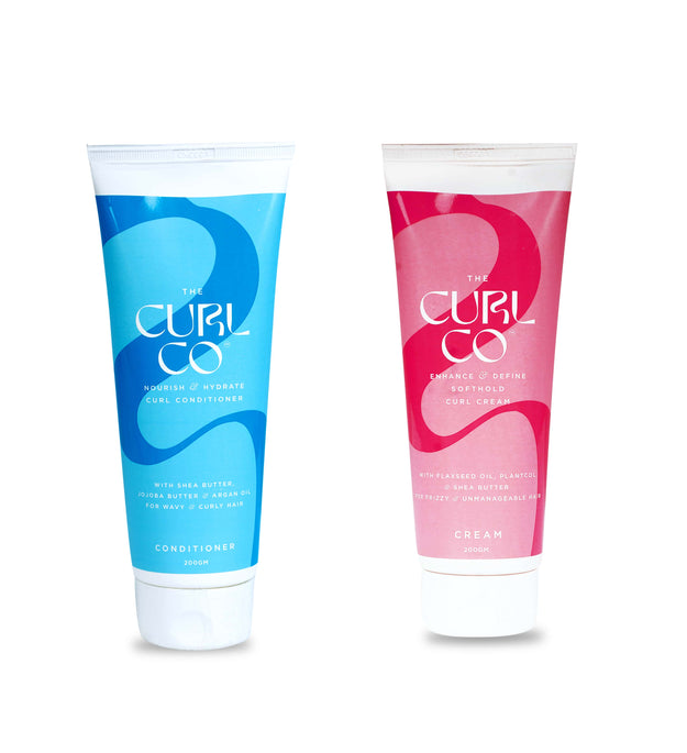 Curl Conditioner + Curl Cream Bundle (200gm Each) - The Curl Co.