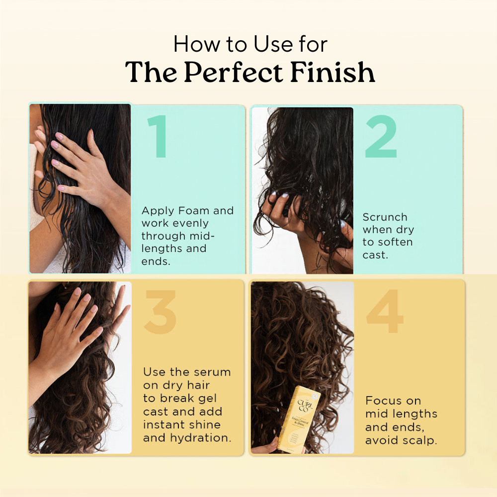 Frizz-Free & Shine Duo: Foam + Serum