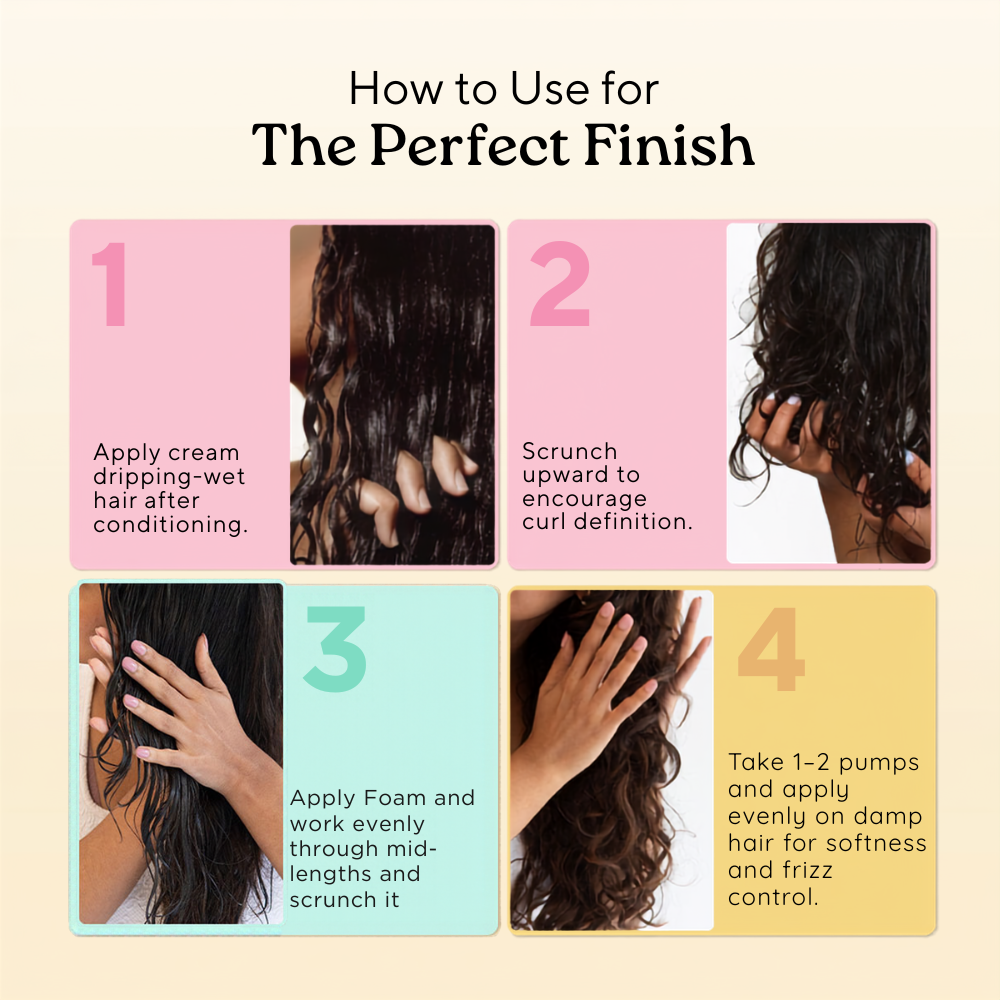 Wavy Style & Shine Combo: Soft Hold + Foam + Serum