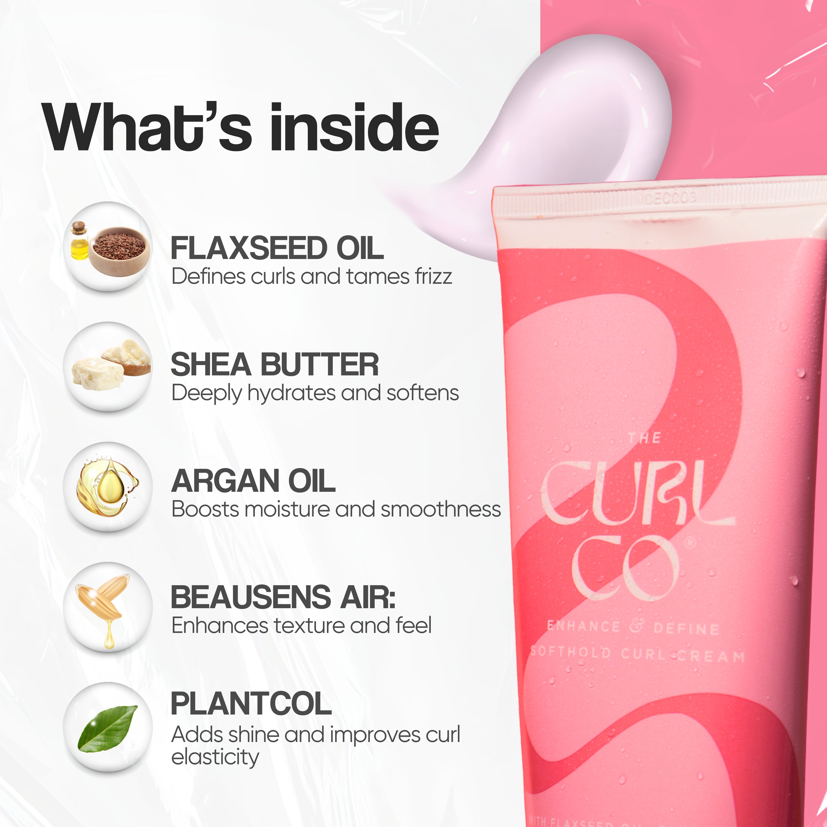 Shampoo + Conditioner + Soft Hold curl cream + Gel + Serum