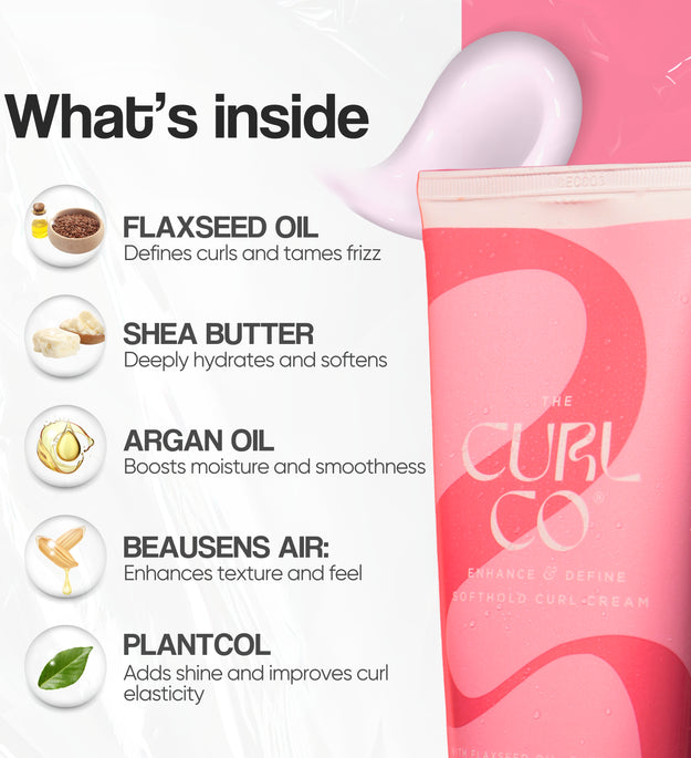 Soft Hold curl cream + Hydrating Gel + Frizz control & Shine Serum