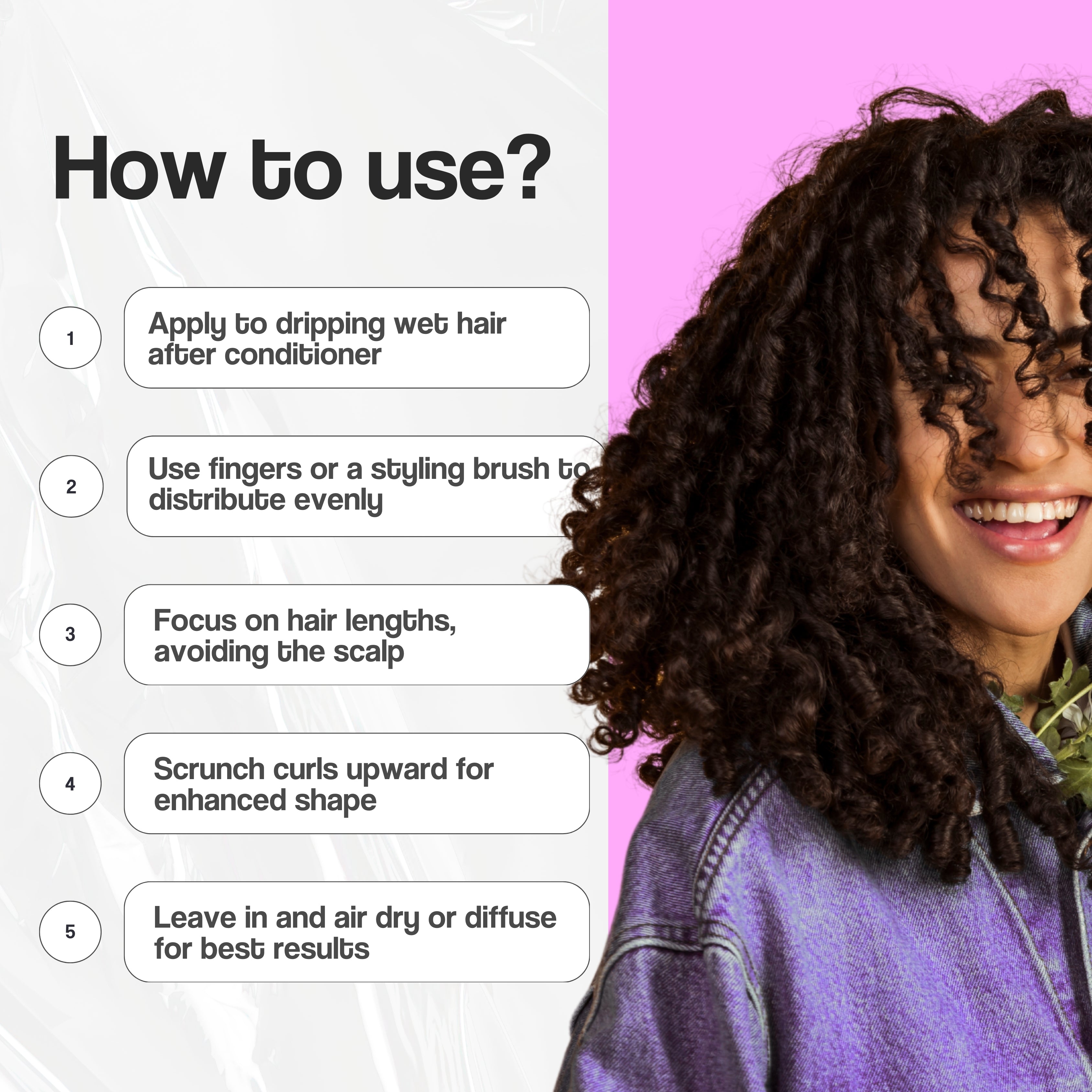 Strong Hold curl cream + Hydrating Gel + Frizz Control & Shine Serum