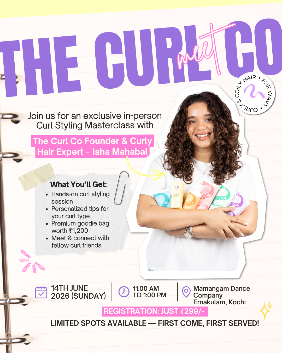 Curl Culture Class Ticket- Cochin, 14 June, Sunday - The Curl Co.