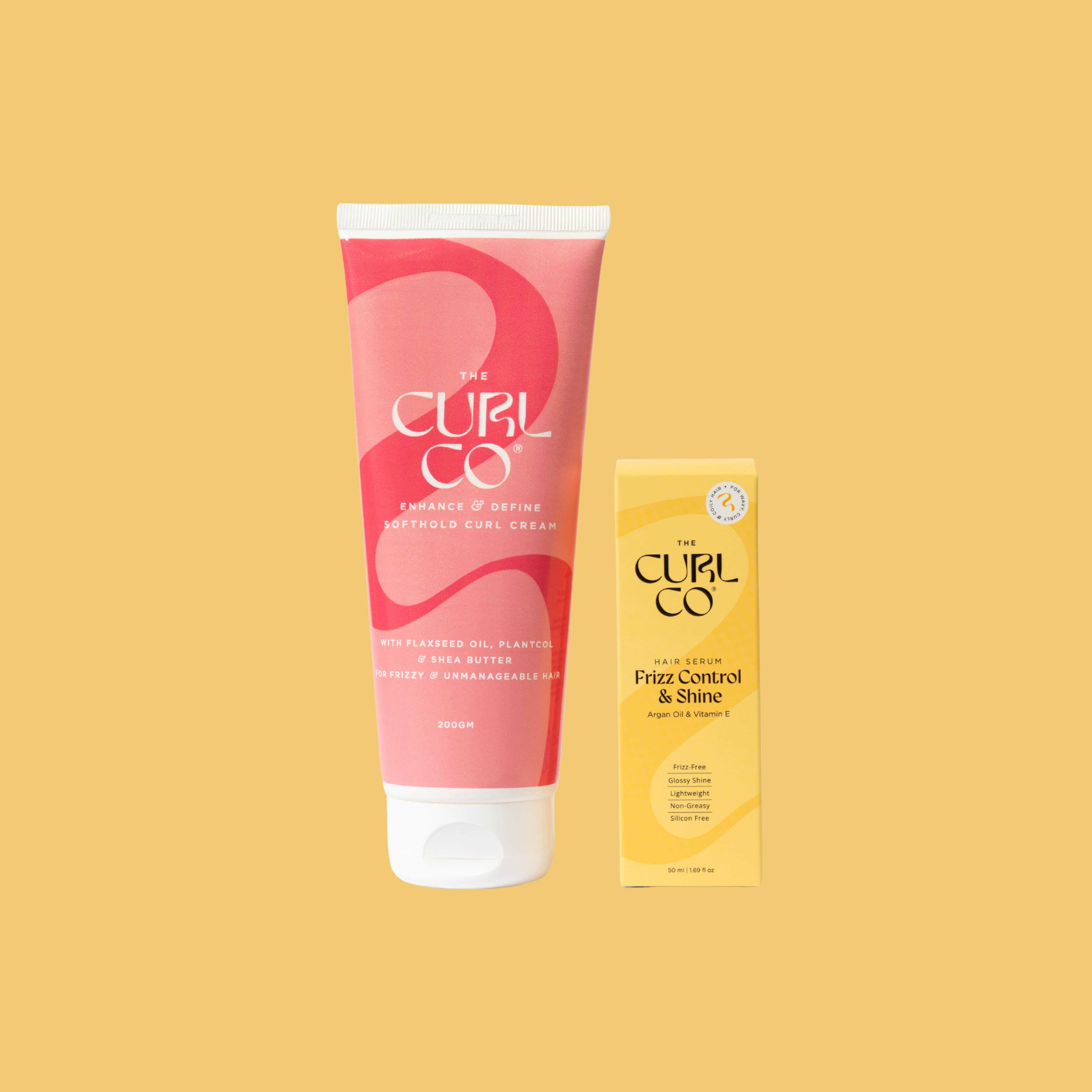 Soft Hold curl cream+ Frizz control & Shine Serum - The Curl Co.