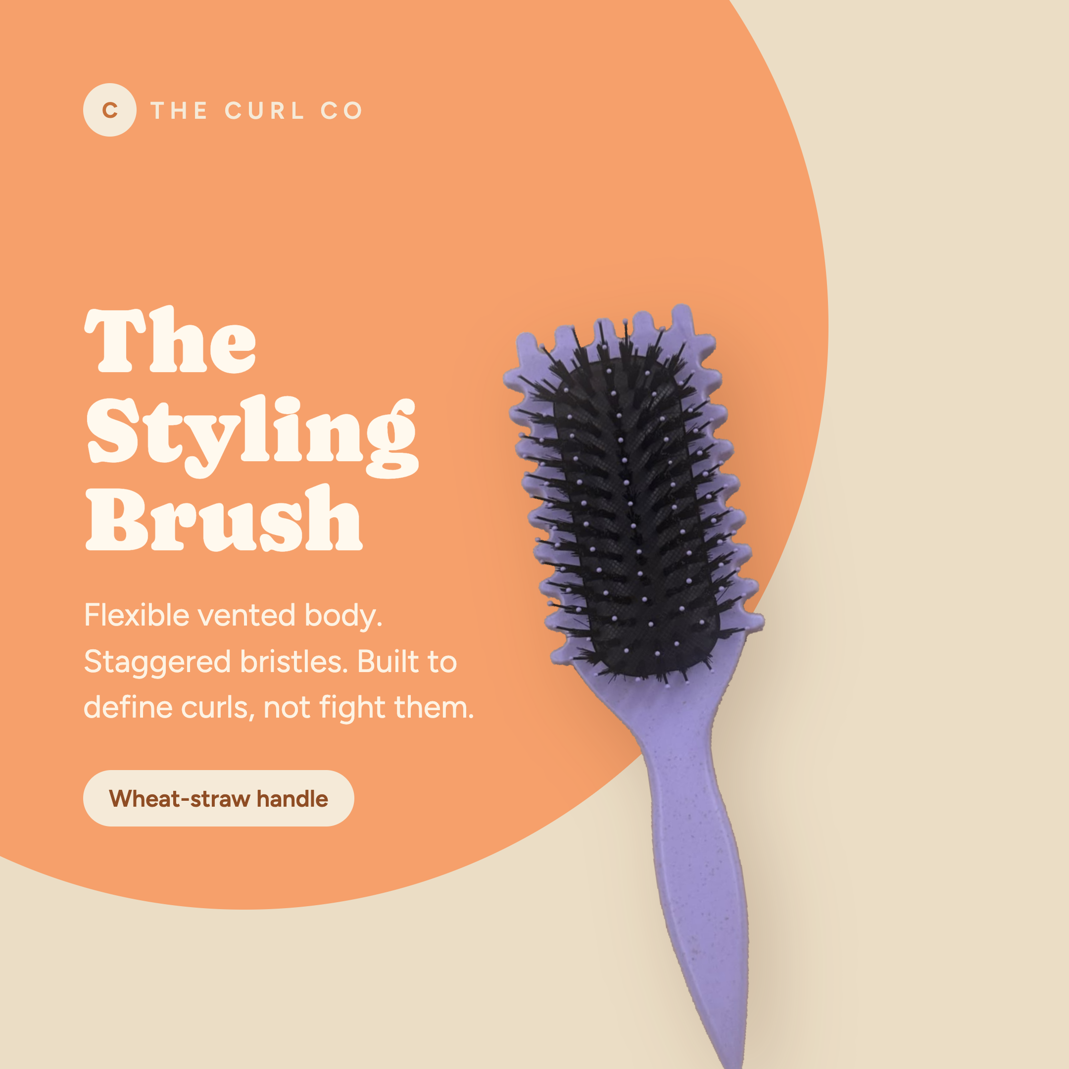 Curly Wavy Hair Styling Brush - For Max Definition