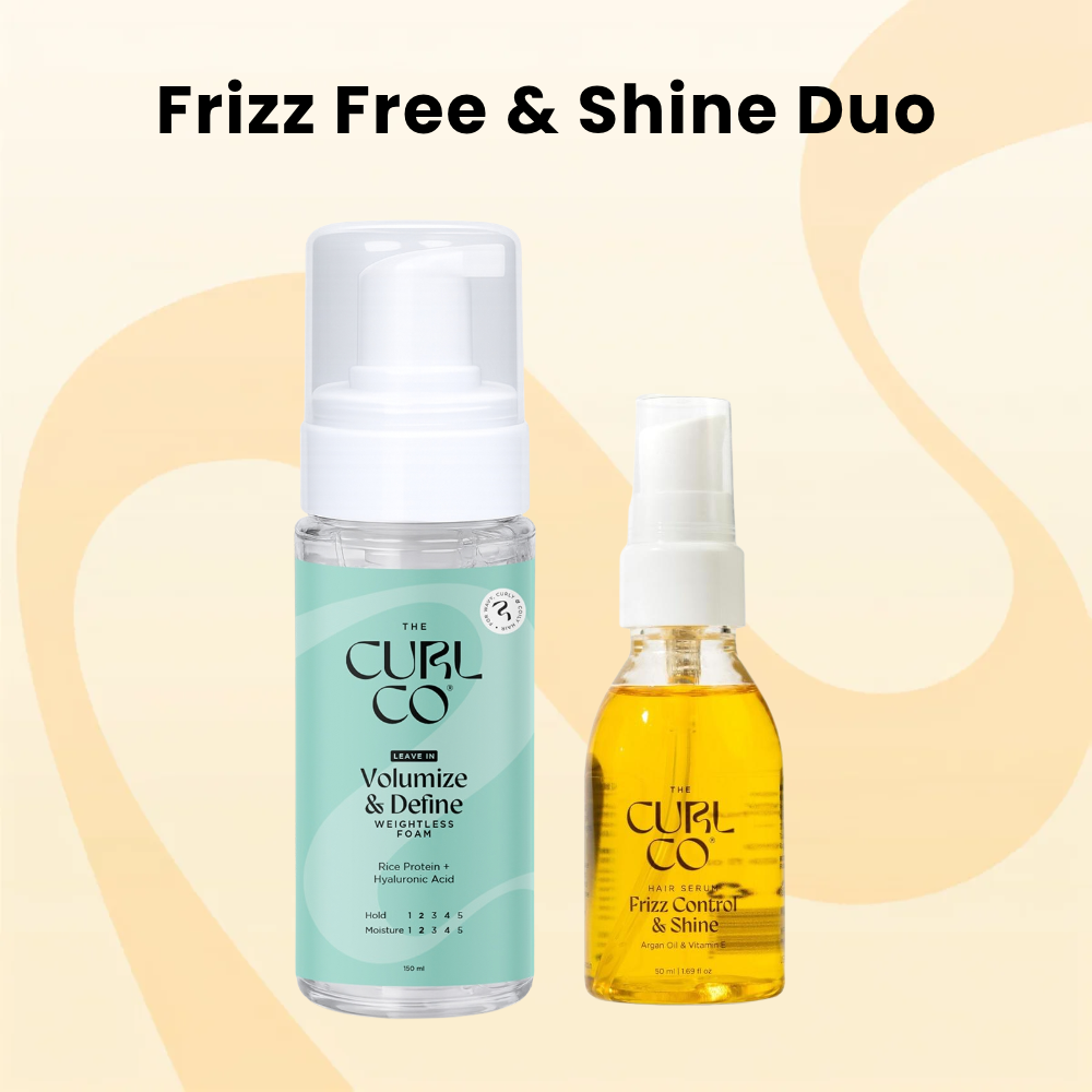 Frizz-Free & Shine Duo: Foam + Serum