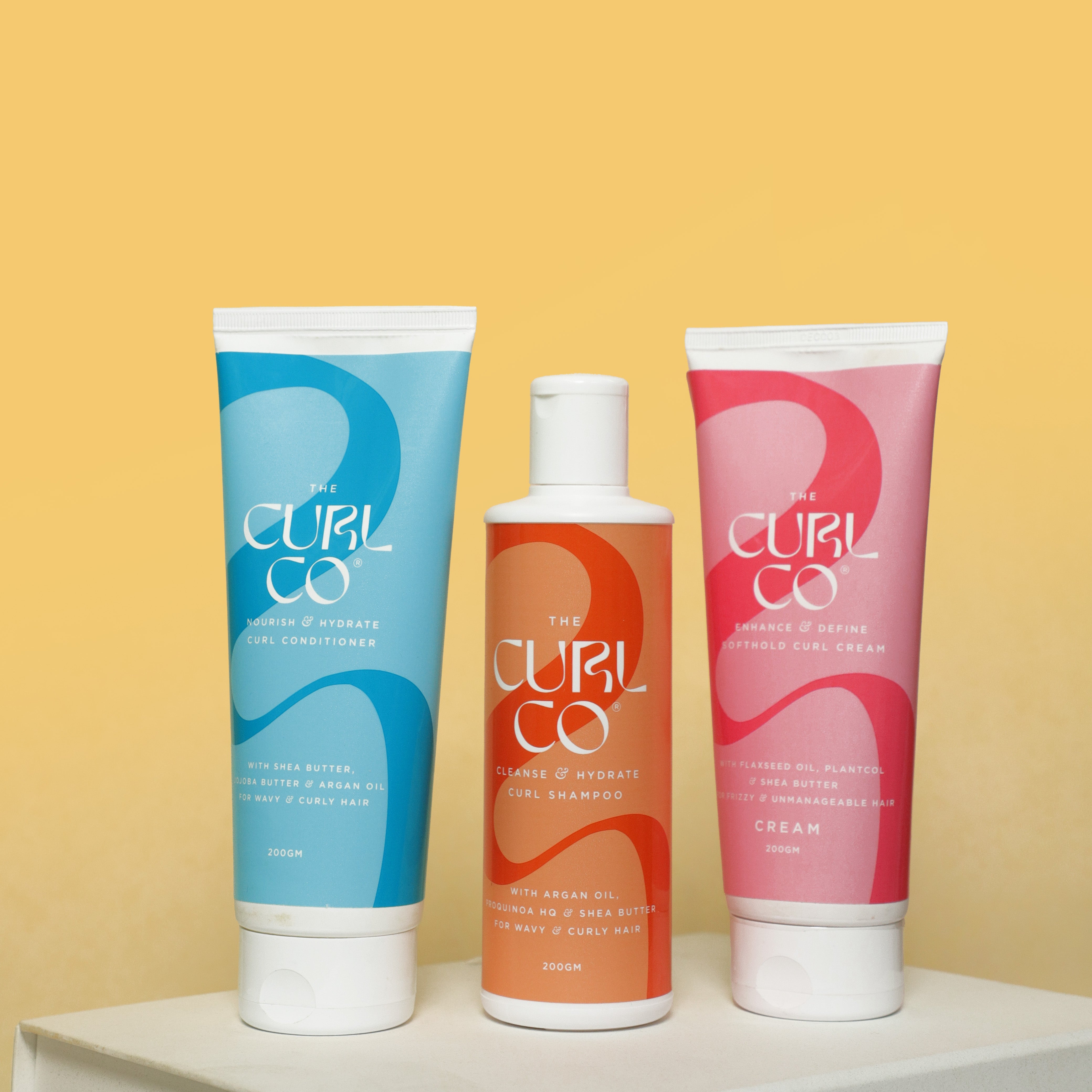 The Curl Co. Trio (Shampoo + Conditioner + Cream) 200gm Each *SOLD OUT*