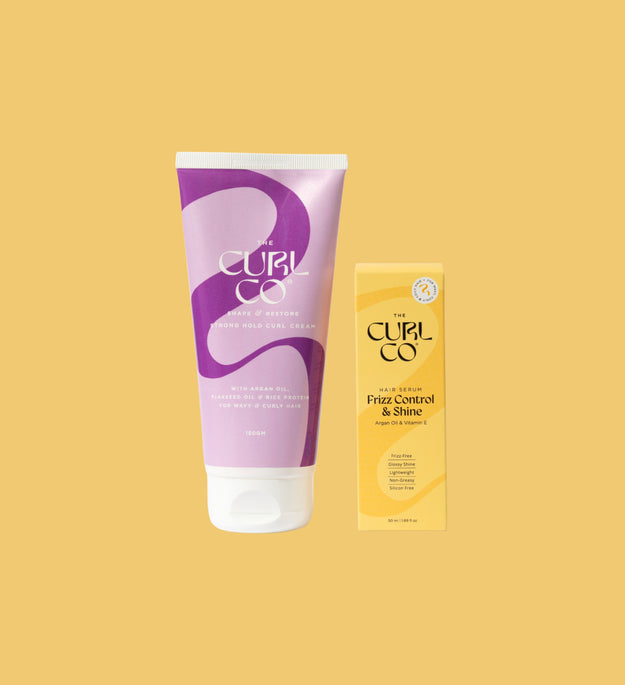 Strong Hold curl cream + Frizz control & Shine Serum - The Curl Co.