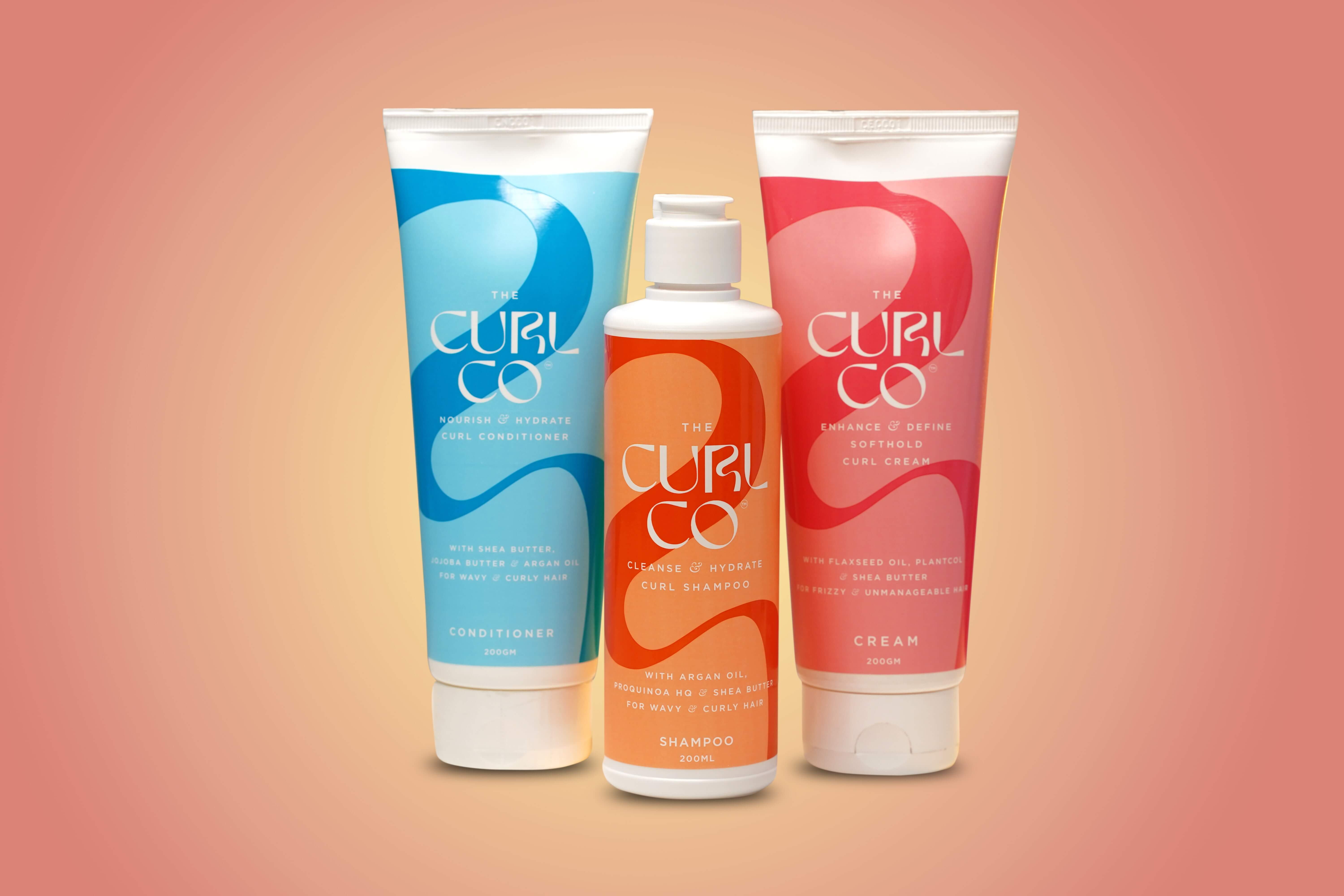 Curl Shampoo + Conditioner + Cream Bundle (200gm Each) - The Curl Co.