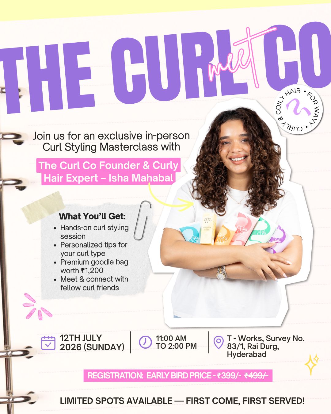 Curl Culture Class Ticket- Hyderabad, 12 July, Sunday