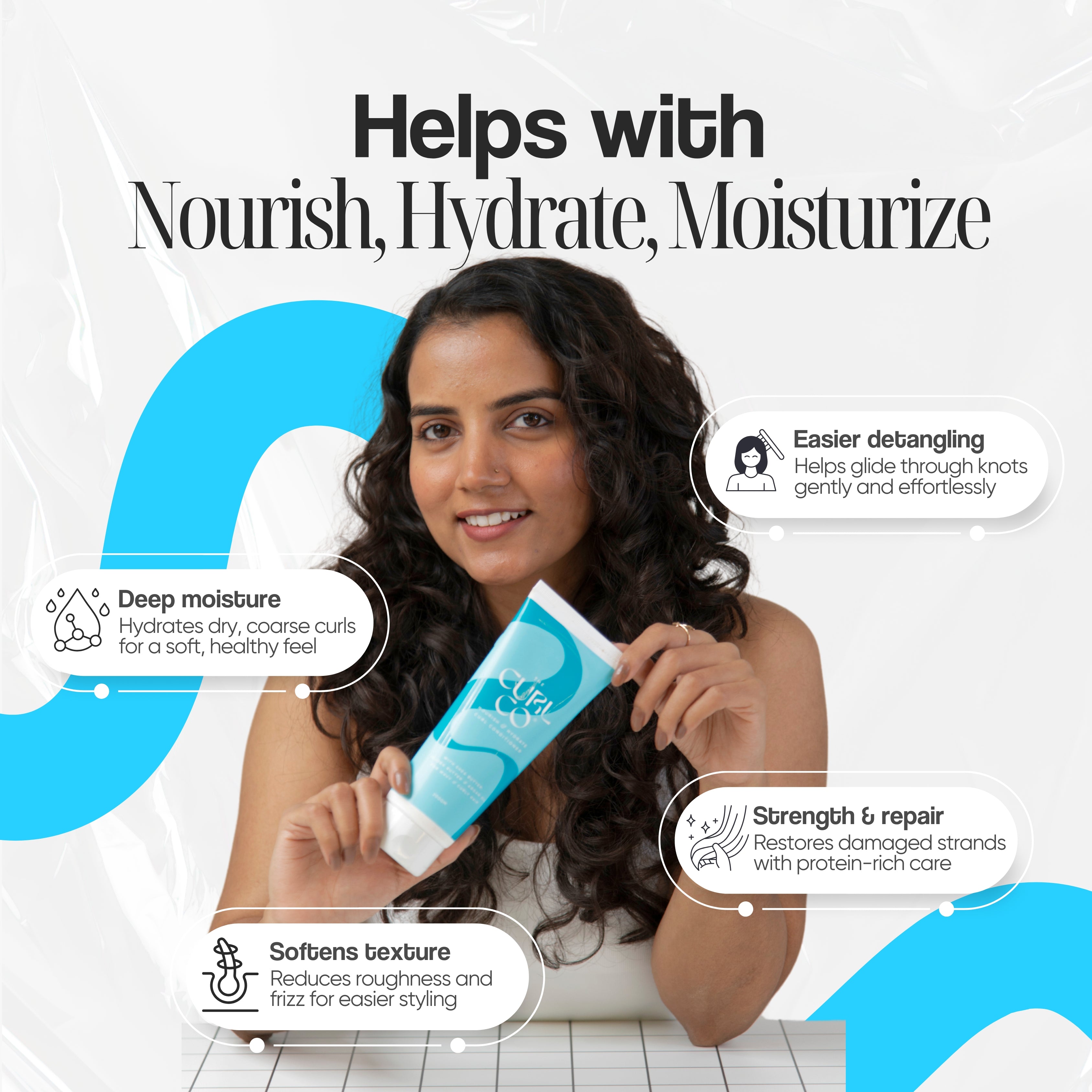 (NEW) The Ultimate Curl Transformation Kit (Shampoo + Conditioner + Soft Hold Curl Cream + Volumize & Define Gel + Curl Accessories)