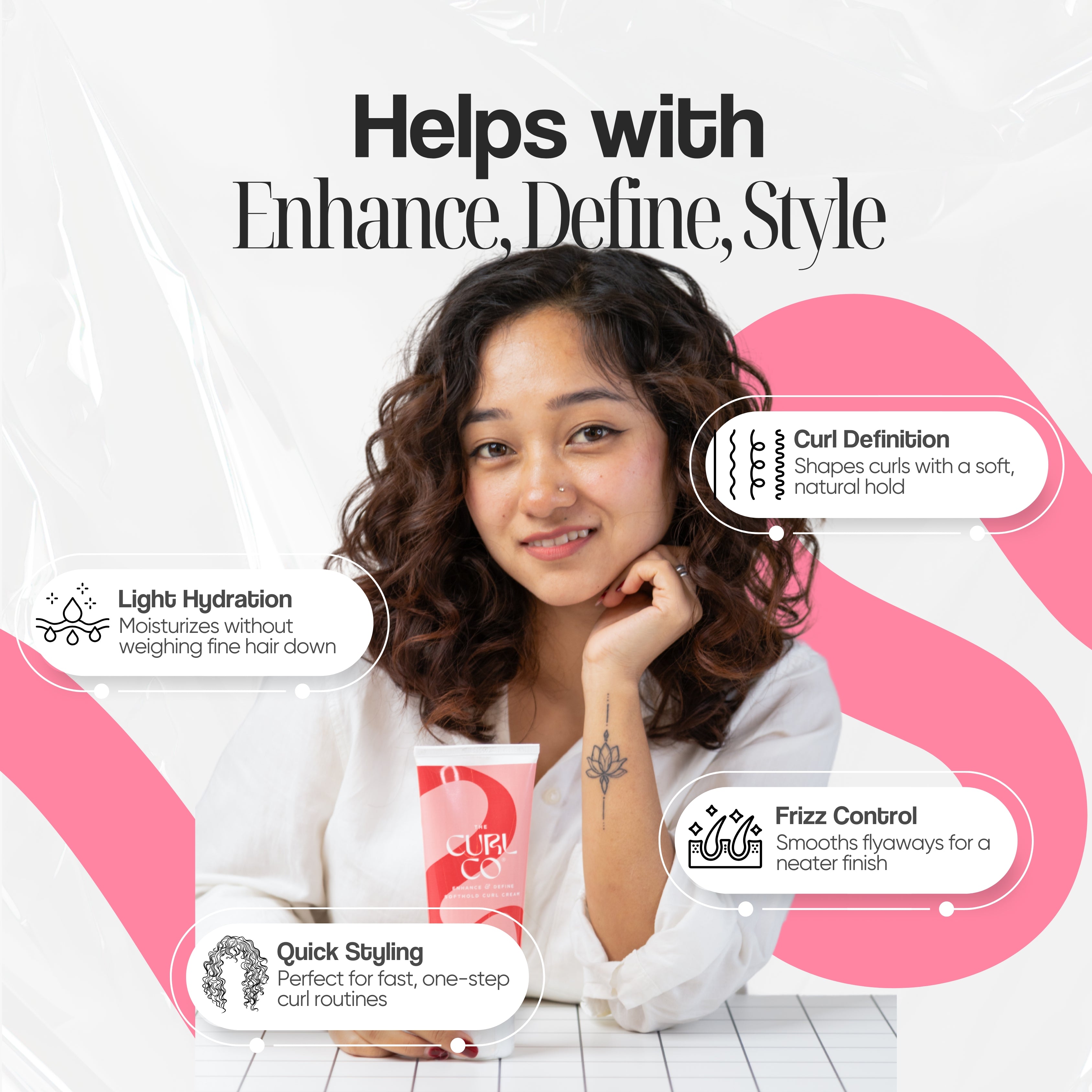 (NEW) The Ultimate Curl Transformation Kit (Shampoo + Conditioner + Soft Hold Curl Cream + Volumize & Define Gel + Curl Accessories)