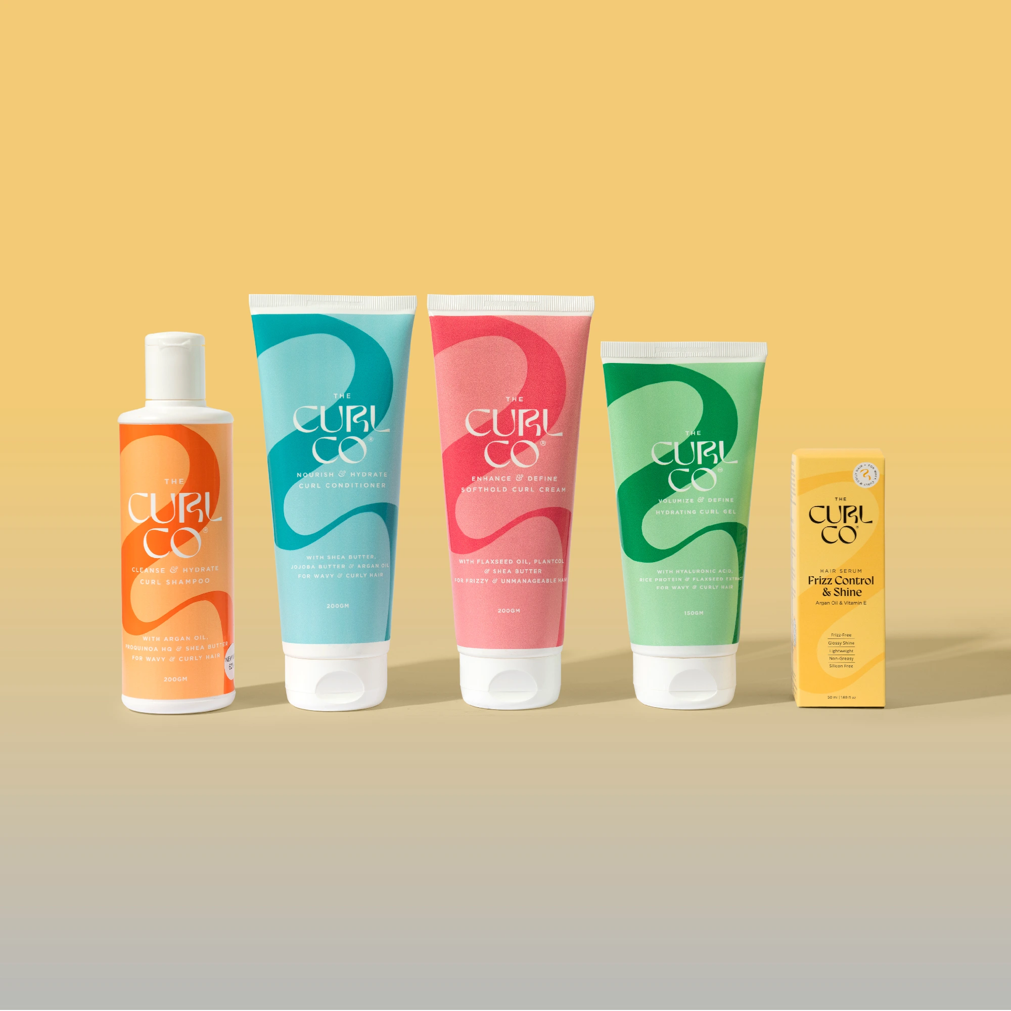 Shampoo + Conditioner + Soft Hold curl cream + Gel + Serum