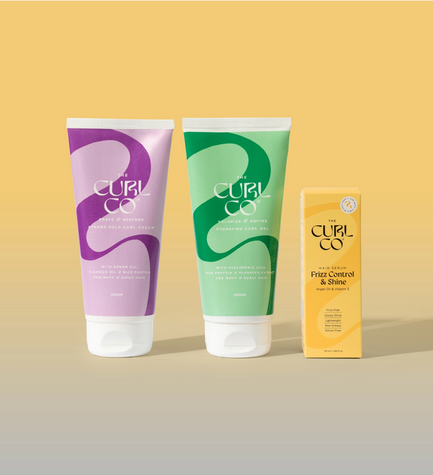 Strong Hold curl cream + Hydrating Gel + Frizz Control & Shine Serum