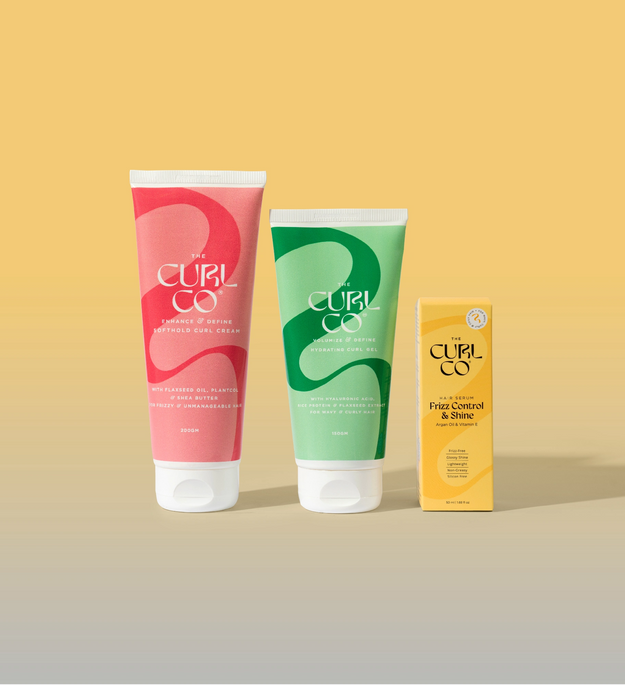 Soft Hold curl cream + Hydrating Gel + Frizz control & Shine Serum