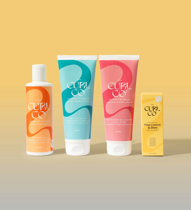 Shampoo + Conditioner + Soft Hold curl cream +Frizz control & Shine Serum