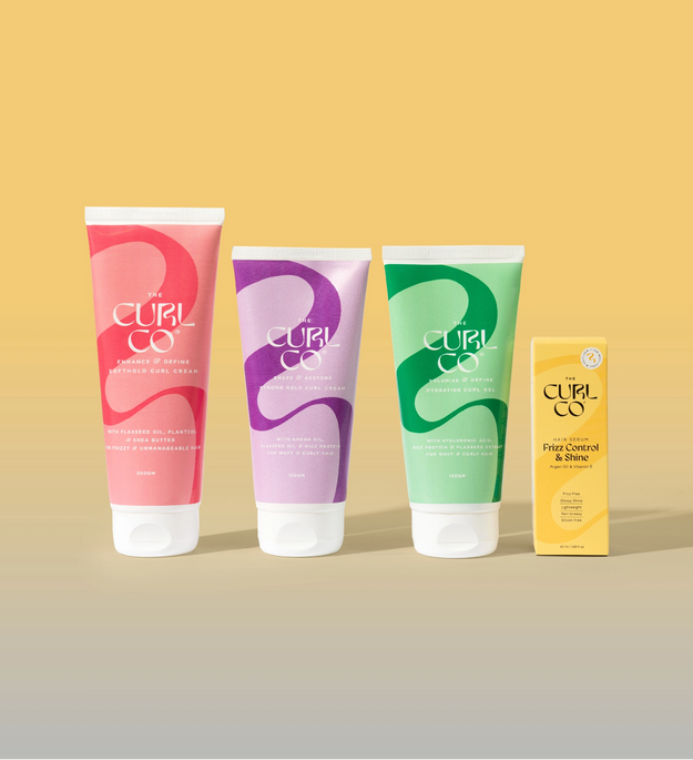 Soft Hold curl cream + Strong Hold curl cream + Hydrating Gel + Frizz control & Shine Serum