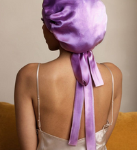 satin bonnet back view, free size bonnet cap